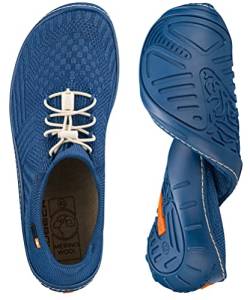 BRUBECK Bequeme Merino Barfußschuhe | Herren | Barefoot | Minimalistische Schuhe | Flexibel | rutschfest | Gr.:45, Farbe:Blau/Blau von BRUBECK