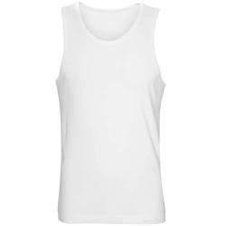 BRUBECK Herren Tank Top weiß | ärmelloses T-Shirt | Tanktop schnell trocknend | weißes Oberteil | Achselhemd Freizeit | A-Shirt geruchshemmend | Gr. XL, White | 55% Baumwolle | TA00540A von BRUBECK