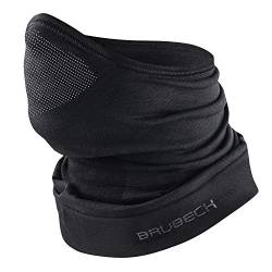 BRUBECK M-Pro Halbe Sturmhaube Merinowolle | Herren | Damen | Klimaregulierend | 42% Merino Wolle | Balaclava | Funktionskleidung | Atmungsaktiv | KM10780, Gr.:L - XL, Farbe:M-Pro Schwarz von BRUBECK