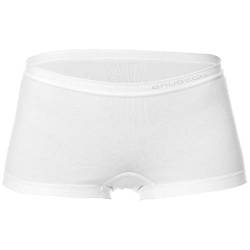 BRUBECK weiße Unterhose Boxer Damen | Panty Boyshort | Unterwäsche für Frauen | Retropants nahtlos | Womens Underwear Seamless | Panties Cotton | 80% Baumwolle | Gr. XL, White | BX10470A von BRUBECK