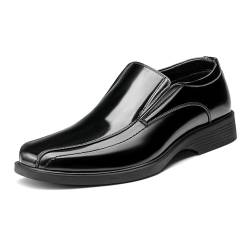 BRUNO MARC Herren Mokassin Anzugschuhe Herren Slipper Slip on Bussnis Schuhe Cambridge-05,schwarz/pat 39EU von BRUNO MARC