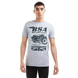 BSA Motocycles Herren Tonal Invert T-Shirt, Grau (Grey Marl Gym), Small von BSA Motocycles