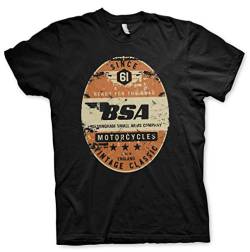 BSA Offizielles Lizenzprodukt - Birmingham Small Arms Co. Groß & Hoch Herren T-Shirt (Schwarz), 3X-Large von BSA