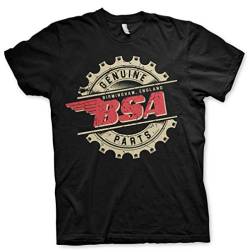 BSA Offizielles Lizenzprodukt Genuine Parts Herren T-Shirt (Schwarz), X-Large von BSA