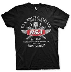 BSA Offizielles Lizenzprodukt Motor Cycles Sparks Herren T-Shirt (Schwarz), Large von BSA