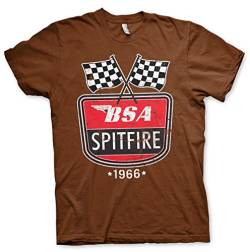 BSA Offizielles Lizenzprodukt Spitfire 1966 Herren T-Shirt (Braun), X-Large von BSA