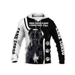 Cane Corso 3D Full Printed Zipper Hoodie Langarm Sweatshirts Jacke Pullover Trainingsanzug Gr. XL, Hoodies von BSDASH