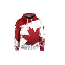 Landesflagge Kanada-Symbol Maple Leaf Bunter Pullover Herren Damen Trainingsanzug Reißverschluss Jacke 3Dprint Streetwear Hoodies Gr. L, Hoodies von BSDASH