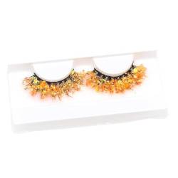 Glitzer-Wimpern, glitzernde 3D-farbige Wimpern mit Pailletten, leichte farbige Wimpern, glänzender, dramatischer dekorativer Augenstreifen, Glitzer-Wimpern für Feiertags-Augen-Make-up, Cosplay-Requisi von BSEID