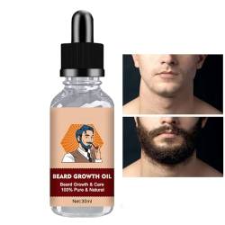 Herren-Bartöl - Schnurrbart-Haarwuchs - Bartöl für Männer, Bartfeuchtigkeitscreme, 30 ml. Wachsen Sie schneller einen stärkeren, dickeren, volleren Bart, machen Sie ihn weicher und spenden Sie Bseid von BSEID