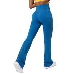 BSLVWG Bootcut Yoga Hosen für Frauen, High Waist ausgestellte Leggings Breites Bein Bottom Gym Casual Work Flare Hosen von BSLVWG