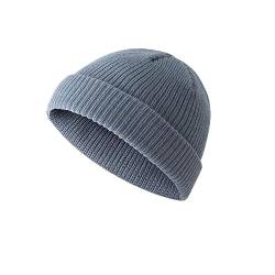 BSLVWG Mütze für Männer, Unisex Classic Dicke Strickmütze Winter Hut Manschette Winter Hut Skullcap Stretch Soft Beanie Daily Beanie Hut,Geschenke für Männer/Frauen/Sie/Ihn/Papa (grau) von BSLVWG