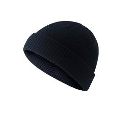 BSLVWG Mütze für Männer, Unisex Classic Dicke Strickmütze Winter Hut Manschette Winter Hut Skullcap Stretch Soft Beanie Daily Beanie Hut,Geschenke für Männer/Frauen/Sie/Ihn/Papa (schwarz) von BSLVWG