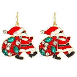BSLVWG Weihnachten Ohrringe für Frauen Urlaub Ohrringe für Mädchen Santa Weihnachtsbaum Ohrringe Weihnachtsbrief Dangle Ohrringe für Teen Mädchen Weihnachtsschmuck für Geschenk (Santa) von BSLVWG