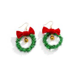 BSLVWG Weihnachtsdekoration, Damen-Weihnachtsohrringe, Weihnachtsbaum/Schneemann/Schneeflocken-Ornamente, Schmuck, Geschenke für Frauen, Feiertagsfeier (09) von BSLVWG