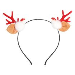 2 Stück Weihnachten Stirnband Rentiergeweih Haarreif Haarband Weihnachten Haarschmuck für Frauen und Mädchen von BSTCAR