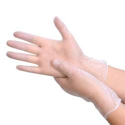 50 Stück Einweg-Latexhandschuhe. Handschutzhandschuhe Zum Kochen, Reinigen, Haarfärben (S) von BSTCAR