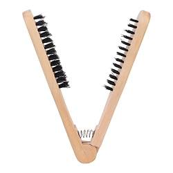 Haarglättungskamm mit Holzgriff,Antistatische Haarglättungsbürste Haarstylingwerkzeuge Glättungskamm für Frauen von BSTCAR