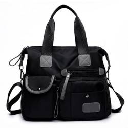 Reisetasche Duffel große Kapazität Gepäck einzelne Schulter tragen Handtasche Frauen Reisen, Fitnessstudio, Yoga (Schwarz) von BSTCAR