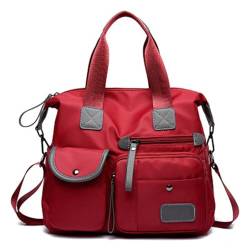 Reisetasche Duffel große Kapazität Gepäck einzelne Schulter tragen Handtasche Frauen Reisen, Fitnessstudio, Yoga (Weinrot) von BSTCAR