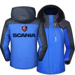 BSapp wasserdichte Jacke für Männer, Scania Winter Windjacke Leichte Draußen Winddichtes Oberbekleidung,Sport Mit Kapuze Mantel,Männergeschenke-Blue||XL von BSapp