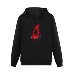 Bloodborne Born In Blood Dark Blood Souls Mens Funny Unisex Sweatshirts Graphic Print Hooded Black Sweater L von BSapp