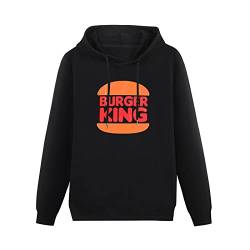 Burger King Throwback Worn Look Mens Funny Unisex Sweatshirts Graphic Print Hooded Black Sweater L von BSapp
