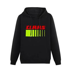Claas Mens Funny Unisex Sweatshirts Graphic Print Hooded Black Sweater 3XL von BSapp