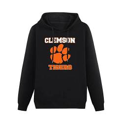 Clemson Tigers Mens Funny Unisex Sweatshirts Graphic Print Hooded Black Sweater XL von BSapp