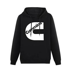 Cummins Mens Funny Unisex Sweatshirts Graphic Print Hooded Black Sweater 3XL von BSapp