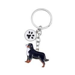 BT Bear Schlüsselanhänger mit Hundemotiv, niedlicher Metall-Schlüsselanhänger, Taschenanhänger, Berner Sennenhund, S von BT Bear