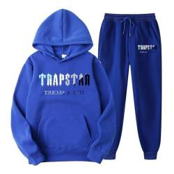 BTBDYDH Trapstar Tshirt Trapstar Jogginganzug für Herren Lose Hoodies Tracksuit Y2K für Herren Unisex Hip Hop Trainingsanzüge für Männer Lässig Oberteile und Sportanzug Trapstar Anzug 03-Königsblau L von BTBDYDH