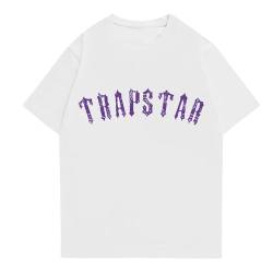 Trapstar Tshirt Herren Kurzarm T Shirt Logo Druckte Trapstar Tracksuit Casual T-Shirt Unisex Shirts (03-Weiß,L) von BTBDYDH