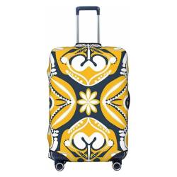 BTCOWZRV Gepäckabdeckung, staubdicht, elastisch, Reisegepäckschutz, Kofferschutz, Gepäckhüllen, passend für 45,7 - 81,3 cm, Gelb und Weiß, Schwarz , S von BTCOWZRV