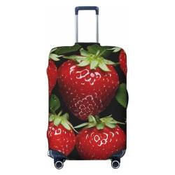 BTCOWZRV Gepäckabdeckung, staubdicht, elastisch, Reisegepäckschutz, Kofferschutz, Gepäckhüllen, passend für 45,7 - 81,3 cm, Rot, Schwarz , M von BTCOWZRV