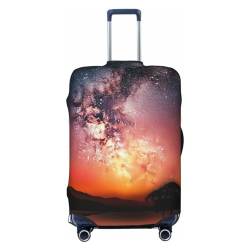 BTCOWZRV Glowing Sunset Starry Sky Gepäckabdeckung, elastisch, waschbar, Koffer-Schutz, kratzfest, Reisegepäckabdeckung, staubdicht, tragbare Kofferabdeckungen, passend für 45,7 - 81,3 cm (18 - 32 von BTCOWZRV