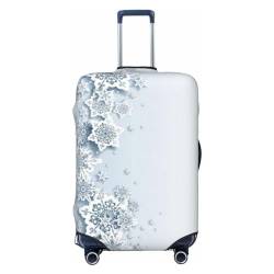 BTCOWZRV Travel Luggage Cover Fashion Suitcase Protector transparent snowflake Washable Luggage Covers Travel Suitcase Case Protector Fits 18-32 In Luggage, Schwarz, Large von BTCOWZRV