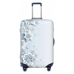 BTCOWZRV Travel Luggage Cover Fashion Suitcase Protector transparent snowflake Washable Luggage Covers Travel Suitcase Case Protector Fits 18-32 In Luggage, Schwarz, X-Large von BTCOWZRV