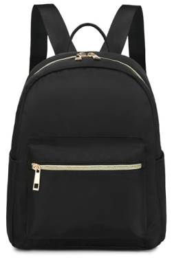 BTOOP Mini-Rucksack für Damen und Mädchen, wasserabweisend, klein, für Schule und Reisen, Schwarz, Small, Classic von BTOOP