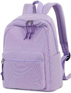 Mini-Rucksack für Damen und Mädchen, wasserabweisend, kleiner Rucksack, Geldbörse, Schultertasche für Damen, Erwachsene, Kinder, Schule, Reisen, Cord-lila, Daypack Rucksäcke von BTOOP