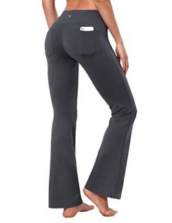 BUBBLELIME 73,7 cm / 78,7 cm / 83,8 cm / 88,9 cm 3 Stile Damen Bootcut Yogahose Basic Rückentasche Gerades Bein Weich Workout Flare Bauchkontrolle - - S x 29L von BUBBLELIME