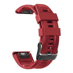 BUDAY 22 x 26 mm Silikon-Uhrenarmband für Garmin Fenix 6X 6 Pro 7X 7 5 5X 3 3HR 945 Smartwatch-Armband, Schnellverschluss-Armband, 26mm Fenix 6X-6XPro, Achat von BUDAY