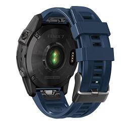BUDAY Smartwatch-Schnellverschluss-Armband für Garmin Fenix 7 7X epix 22, 26 mm, Silikonband für Garmin 6, 6X, Pro 5, 5X Plus, 3, 3HR, 945 Correa, 26mm Fenix 3 3HR, Achat von BUDAY