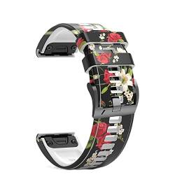 BUDAY Uhrenarmband für Garmin Fenix 7 7X 6 6X Pro 5X 5 Plus 3 HR MK2 Easyfit Smartwatch-Armband Correa 26, 22 mm, Silikon Schnellverschluss-Armband, 26mm For Fenix 5X 5XPlus, Achat von BUDAY