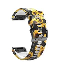 BUDAY Uhrenarmband für Garmin Fenix 7 7X 6 6X Pro 5X 5 Plus 3 HR MK2 Easyfit Smartwatch-Armband Correa 26, 22 mm, Silikon Schnellverschluss-Armband, For Forerunner 935 945, Achat von BUDAY