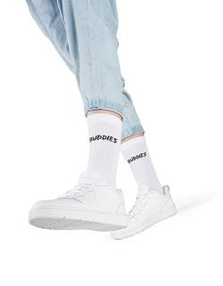 BUDDIES Socken, Classic Crew, Sportsocken, 3 Paar, weiß (M (39-41)) von BUDDIES