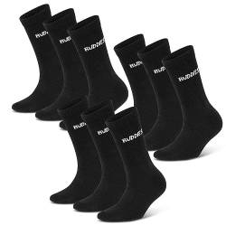 BUDDIES Socken, Classic Crew, Sportsocken, 9 Paar, schwarz (M (39-41)) von BUDDIES