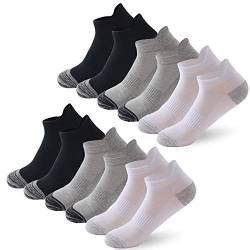 6/12 Paar Sneaker Socken für Damen und Herren Baumwolle Sportsocken für Damen und Herren Rutschfeste Knöchelsocken Laufsocken Outdoor Sport Socken Gr. 36/41 EU, Gemischt, 6 Paar. von BUDERMMY