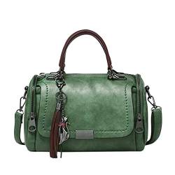 BUKESIYI Damen Tasche Umhängetasche Handtasche Frauen Klein Schultertasche Weekender Lack PU Leder CCDE77152 Grün von BUKESIYI