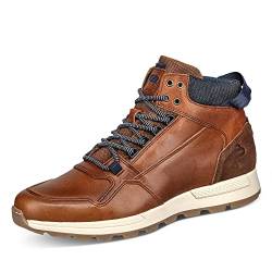 BULLBOXER 507P51420ACONA Herren Sneakerboots Used-Look Glattleder Winterschuhe, Groesse 42, braun von BULLBOXER